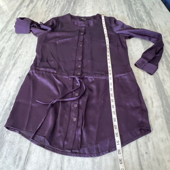 Tribal Brand Womens Tunic Blouse Roll Tab Long Sleeve Purple Size 4 - Picture 10 of 11